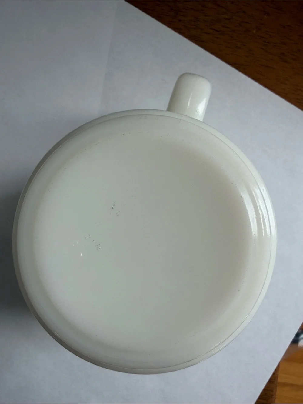 VINTAGE Serenity Prayer White Milk Glass Coffee Tea Mug Cup 6 oz AA